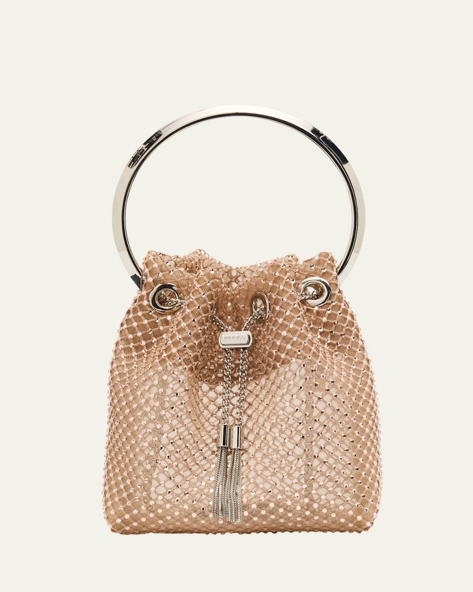 Bon Bon Mesh Crystal Top-Handle Bag